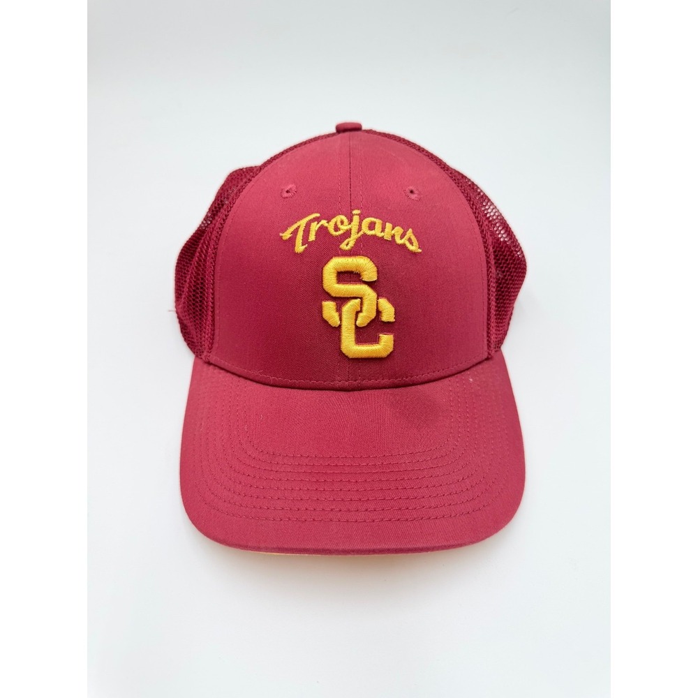 Nike Mens USC Trojans LEGACY91 DRI-FIT L XL Maroon Red Gold Trucker Baseball Hat